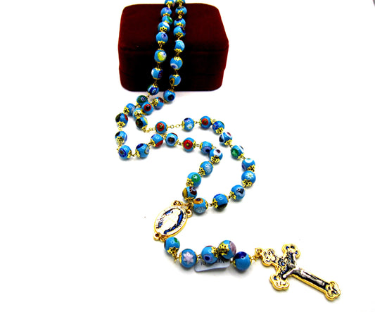 Venetian Turquoise Glass Rosary